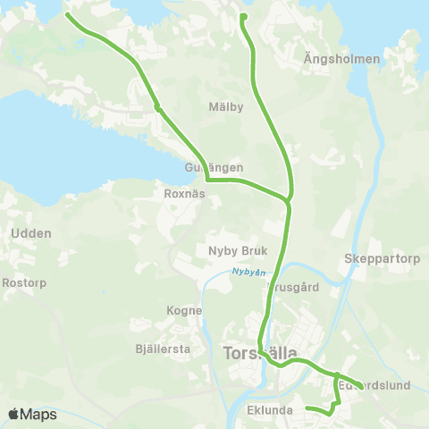 Sörmlandstrafiken Mälby—Östra Torget map