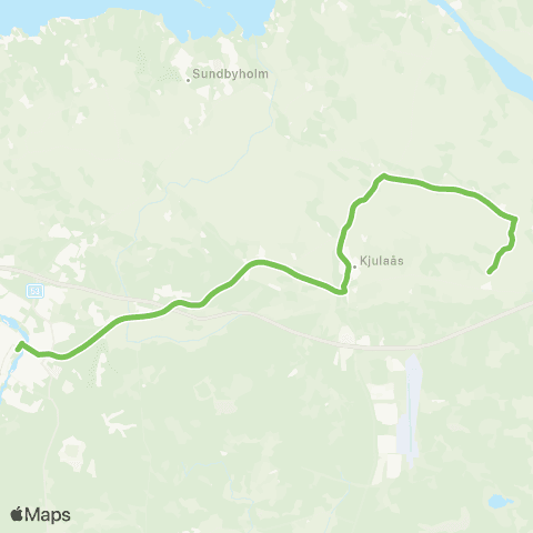 Sörmlandstrafiken Kyrkogatan—Kjula Skola map