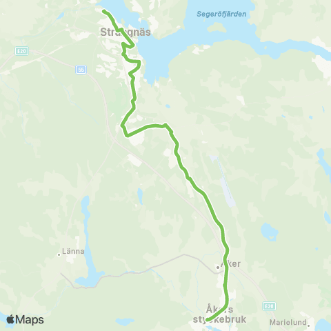 Sörmlandstrafiken Strängnäs Resecentrum—Åkers Styckebruk map