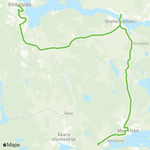 Sörmlandstrafiken Vasaskolan—Läggesta Station map