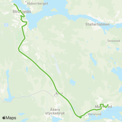 Sörmlandstrafiken Strängnäs Resecentrum—Mariefred Bstn map