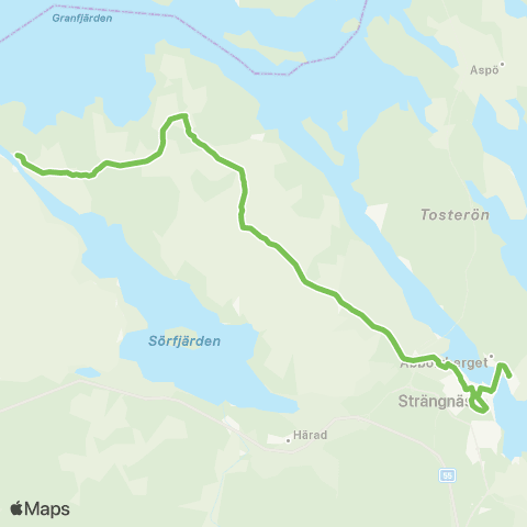 Sörmlandstrafiken Björsund Västra—Strängnäs Resecentrum map