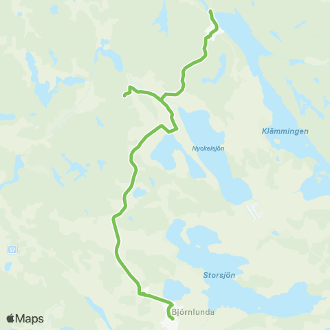 Sörmlandstrafiken Björnlunda—Laxnevägens Bussvändslinga map