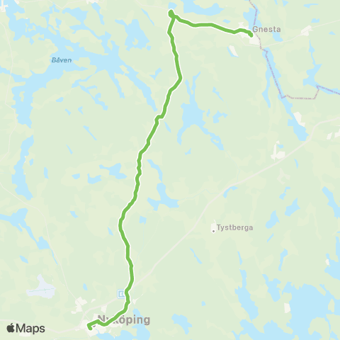 Sörmlandstrafiken Björnlunda—Nyköping Bussterminal map
