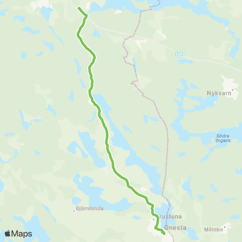 Sörmlandstrafiken Laxnevägens Bussvändslinga—Gnesta Station map
