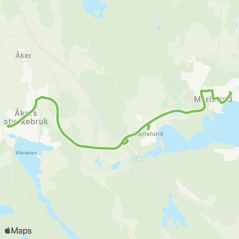 Sörmlandstrafiken Mariefred Bstn—Åkers Styckebruk map