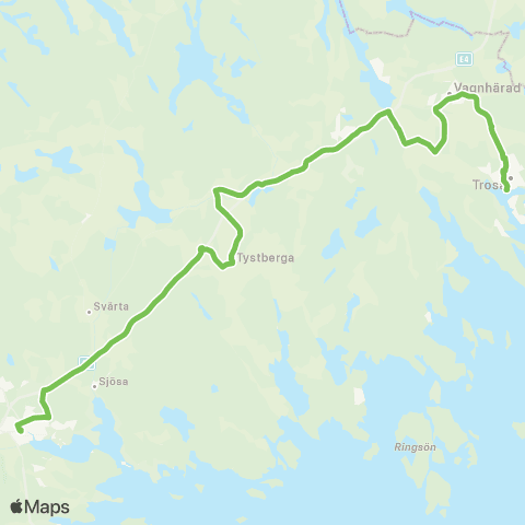 Sörmlandstrafiken Trosa Hamn—Nyköping Bussterminal map