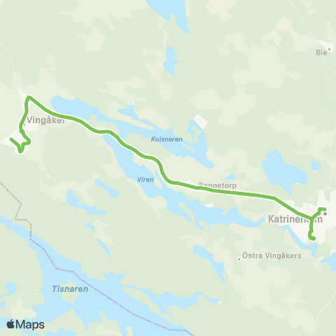 Sörmlandstrafiken Vingåker Station—Katrineholm Resecentrum map