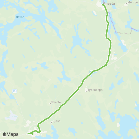 Sörmlandstrafiken Nyköping Bussterminal—Gnesta Station map