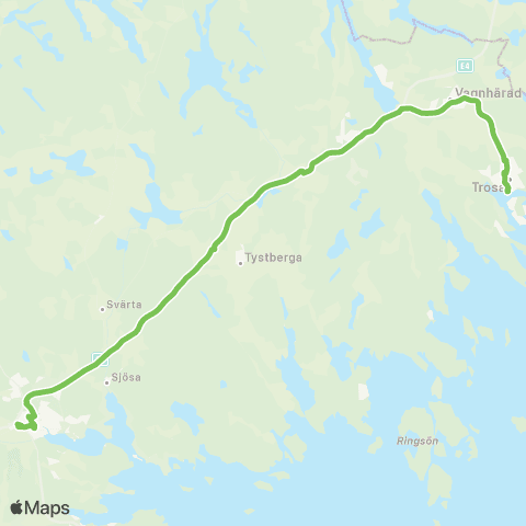Sörmlandstrafiken Nyköping Bussterminal—Trosa Hamn map