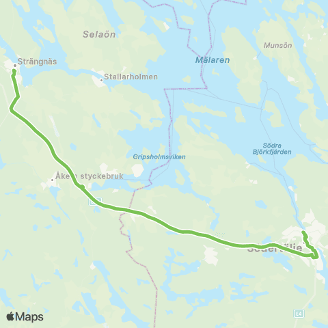 Sörmlandstrafiken Strängnäs Resecentrum—Astrabacken map