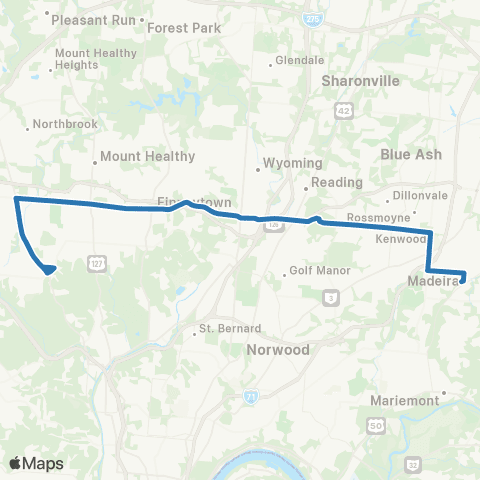 Metro SORTA Galbraith Road map