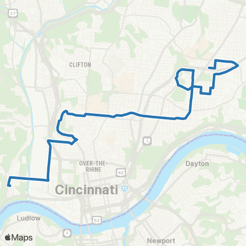 Metro SORTA Taft / McMillan map
