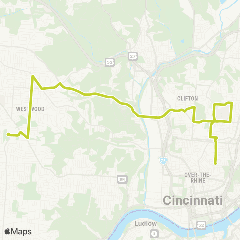 Metro SORTA Uptown Commuter map
