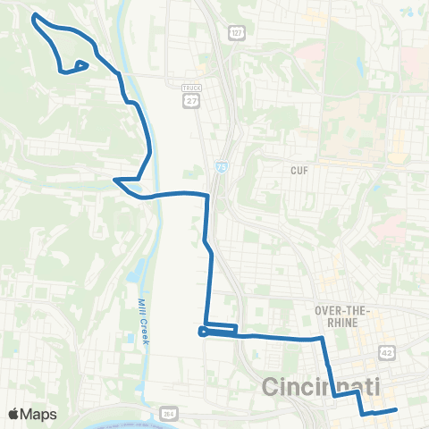 Metro SORTA Fairmount map