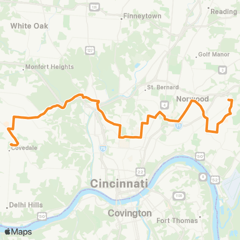 Metro SORTA Uptown Connector map