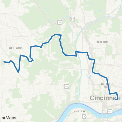 Metro SORTA Westwood map