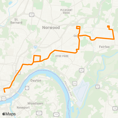 Metro SORTA Madison Rd / Erie Ave map