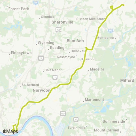 Metro SORTA Montgomery Express map