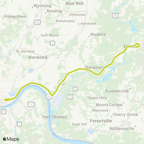 Metro SORTA Milford Express map