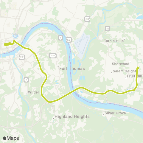 Metro SORTA Anderson Express map