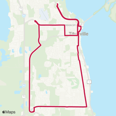 Space Coast Area Transit Titusville map