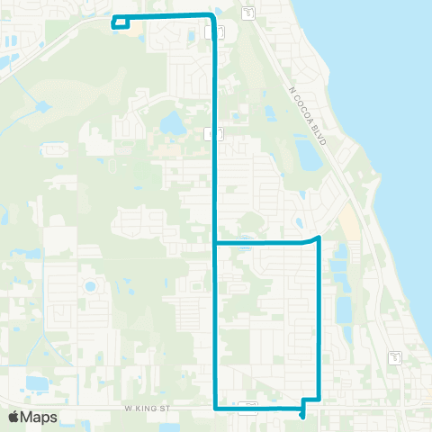 Space Coast Area Transit Cocoa / Rockledge map