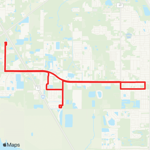 Space Coast Area Transit West Cocoa map