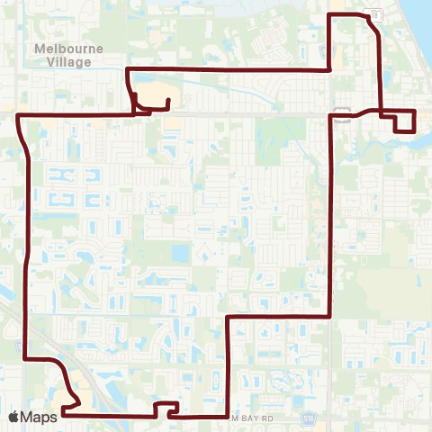 Space Coast Area Transit Downtown Melbourne map