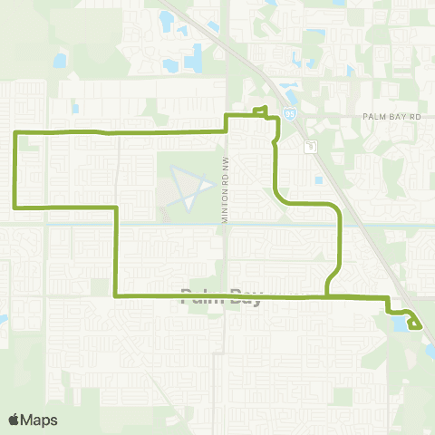 Space Coast Area Transit West Palm Bay map