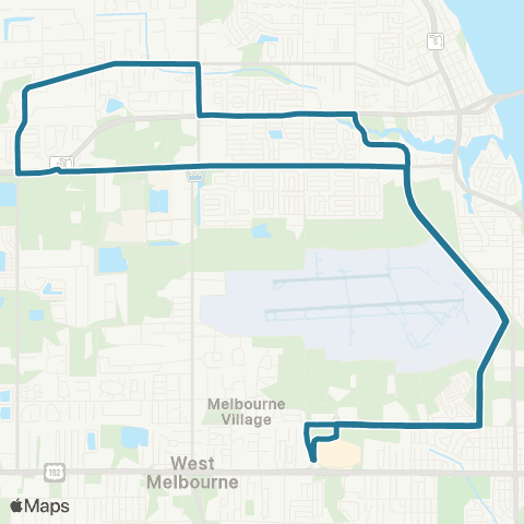 Space Coast Area Transit Melbourne / Eau Gallie map