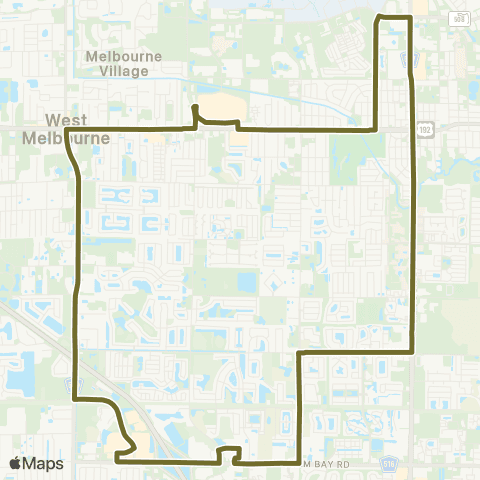 Space Coast Area Transit Melbourne / Palm Bay map