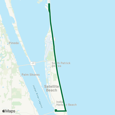 Space Coast Area Transit South Beach map