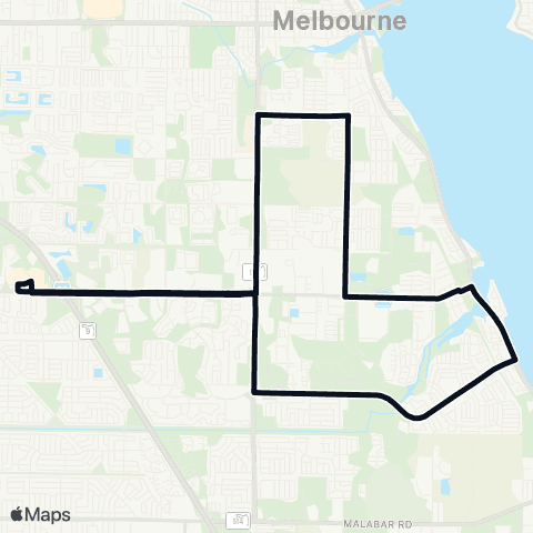 Space Coast Area Transit East Palm Bay map