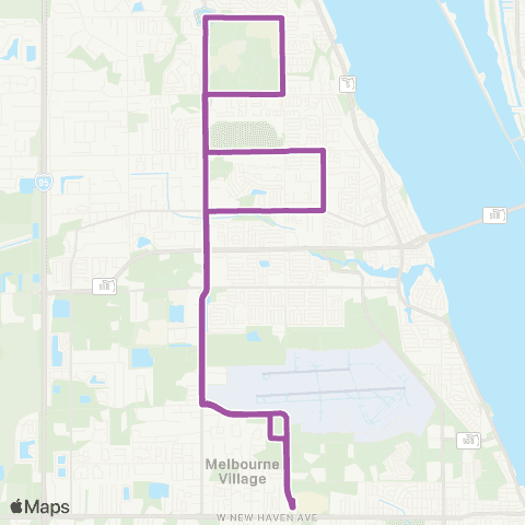 Space Coast Area Transit North Melbourne map