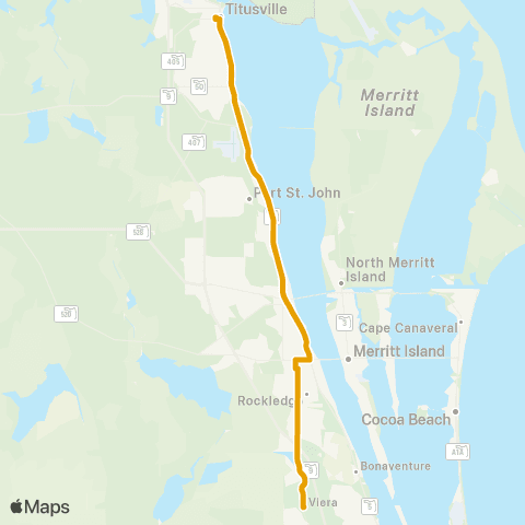 Space Coast Area Transit Titusville / Viera map