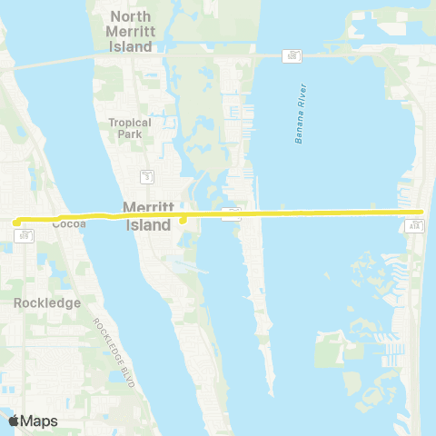 Space Coast Area Transit 520 Connector map