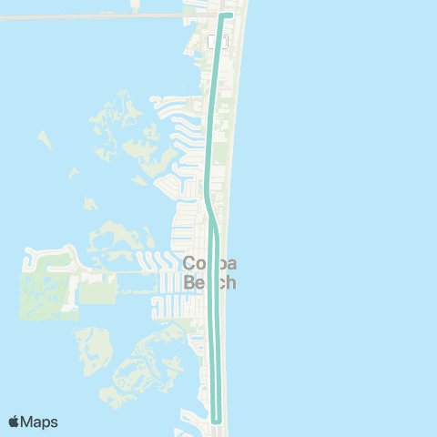 Space Coast Area Transit Cape Canaveral / Cocoa Beach map