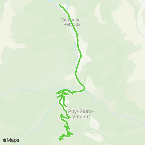 Transports du Pays des Écrins Vallouise-Pelvoux - Puy-Saint-Vincent map