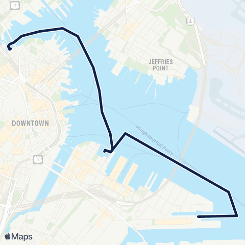 Seaport Ferry North Station map