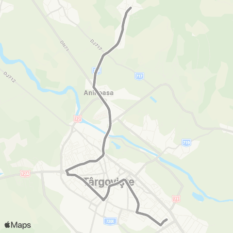 SPMT Micro XI - Centru - Spitalul Judetean - Piata 2 Brazi - Manastirea Viforata map