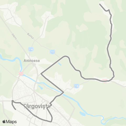 SPMT Autogara SPMT - Spitalul Judetean - Muntenia - Valea Voievozilor - Razvad - Gorgota map