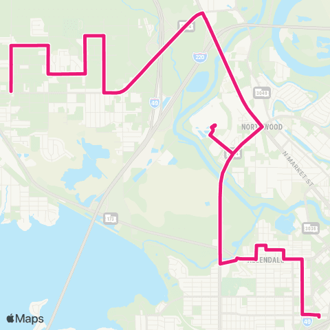 Sportran Russell Road map