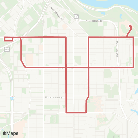 Sportran Highland map