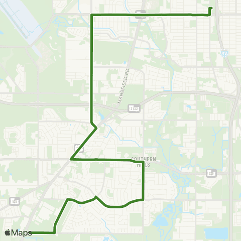 Sportran Southern Hills map