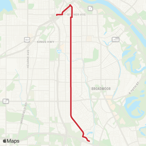 Sportran Line Avenue map