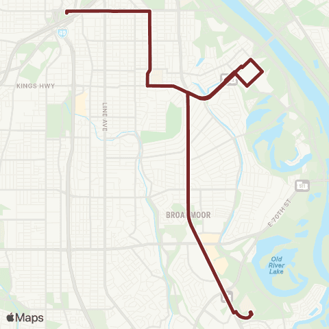 Sportran Youree / West Bert Kouns map