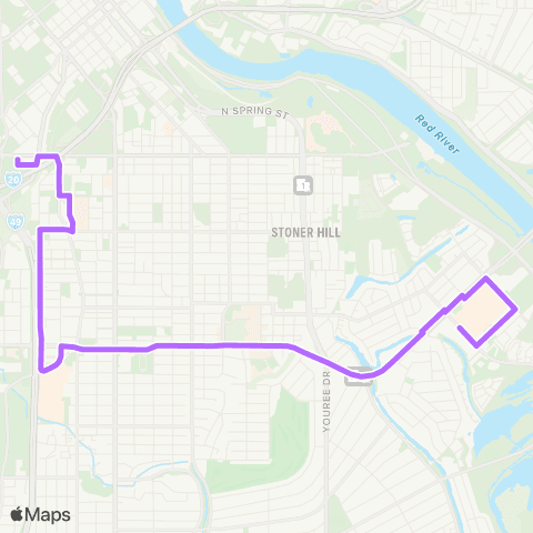 Sportran Kings Highway map