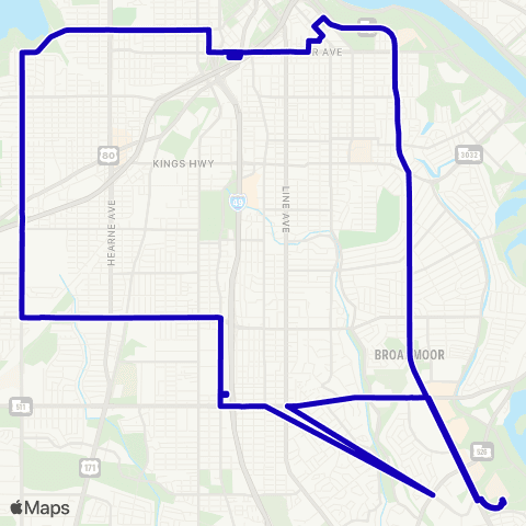 Sportran Metro Loop 31 map