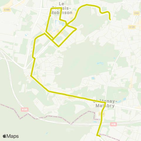Île-de-France Mobilités Sophie Barat <>︎ Robinson map